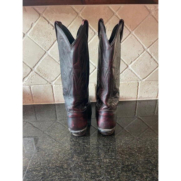 Dan Post Black and Red Heeled Boots - Picture 4 of 8